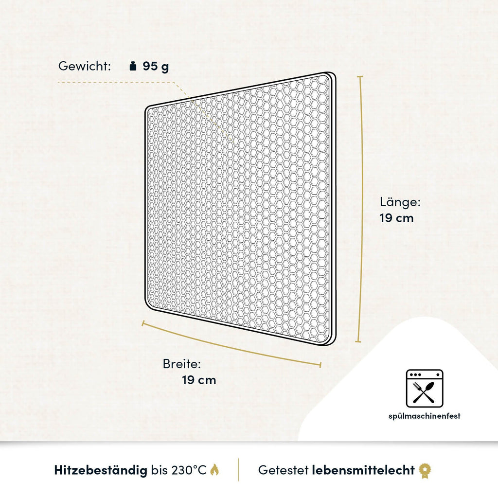 Multifunktionaler Untersetzer 19x19 cm - quadratisch