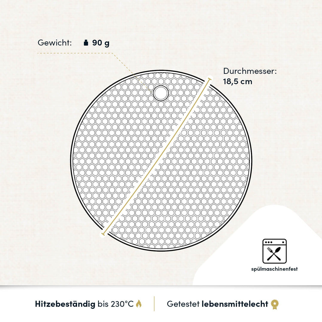 Multifunktionaler Untersetzer  Ø 18,5 cm, rund