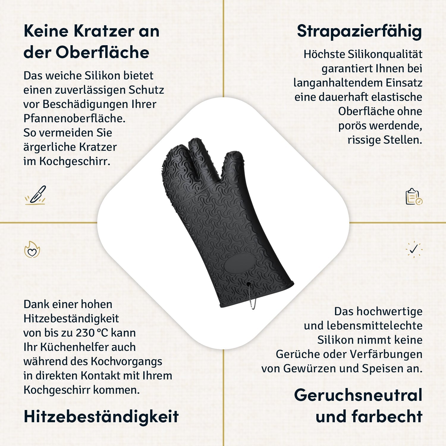 Ein Paar Backofenhandschuhe I 30 cm