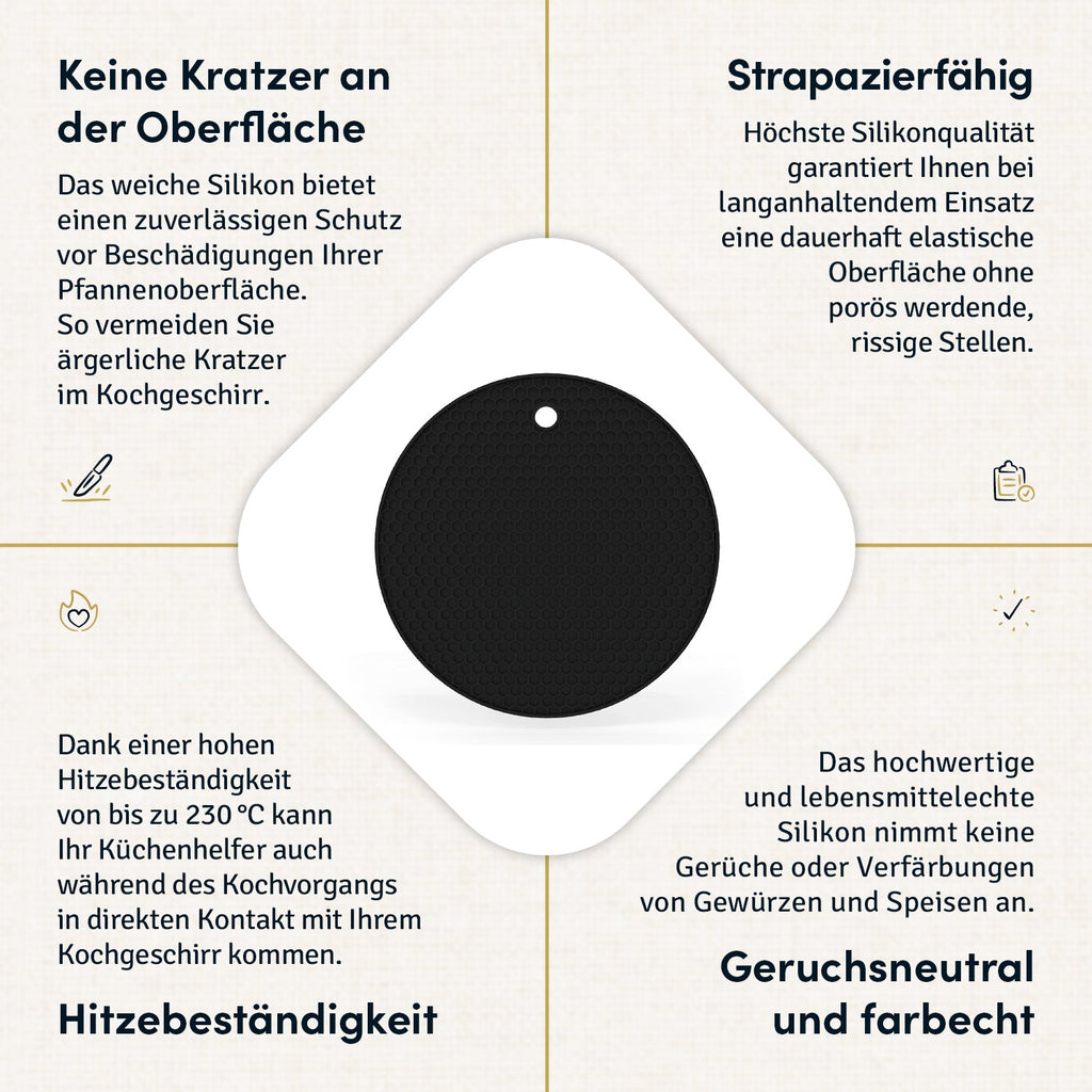 Multifunktionaler Untersetzer  Ø 18,5 cm, rund