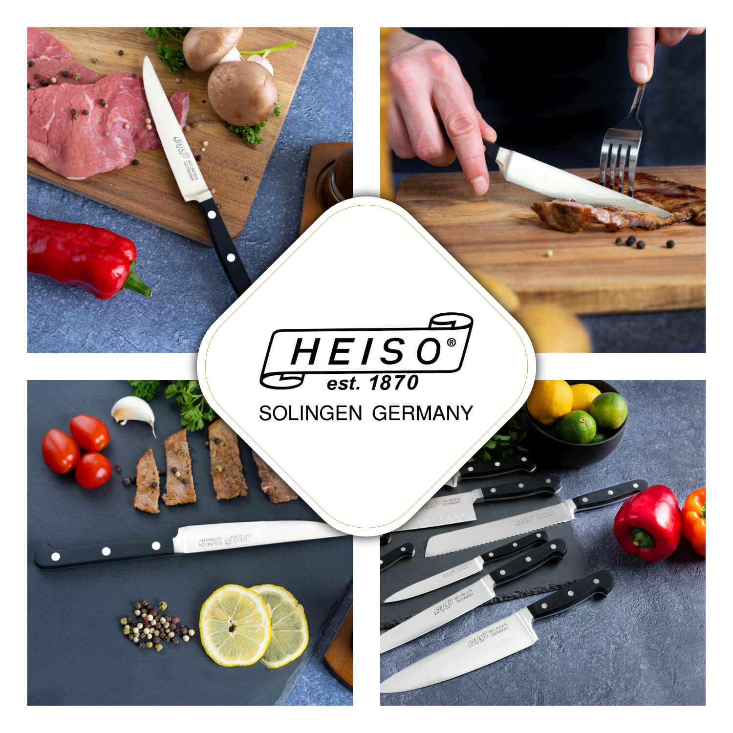 Steakmesser 12 cm, handgeschmiedet in Solingen