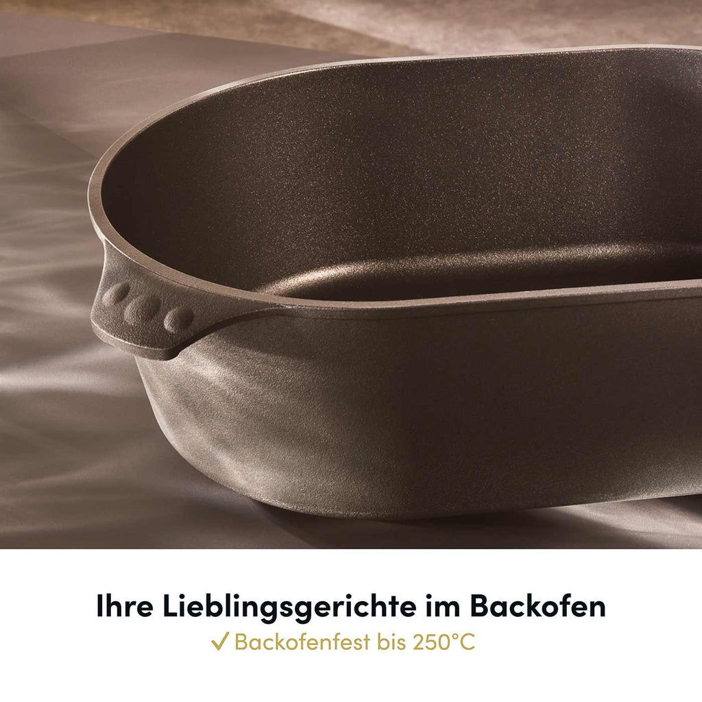 Großer Bräter 2in1 - 41x28 cm I Inkl. Pfannendeckel