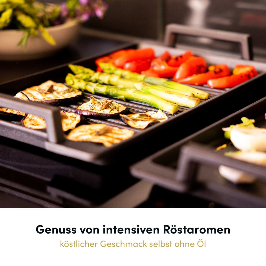 Grillplatte mit Seitengriffen I 41x24 cm