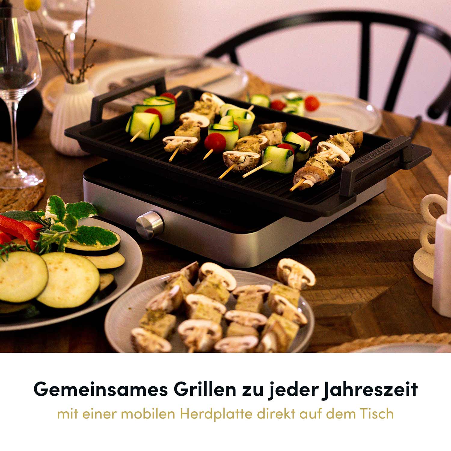 Grillplatte mit Seitengriffen I 41x24 cm